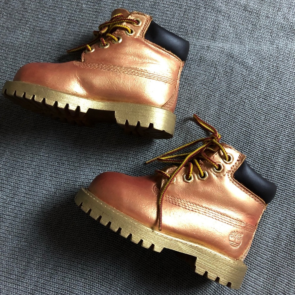 Custom kids timberland construction boots